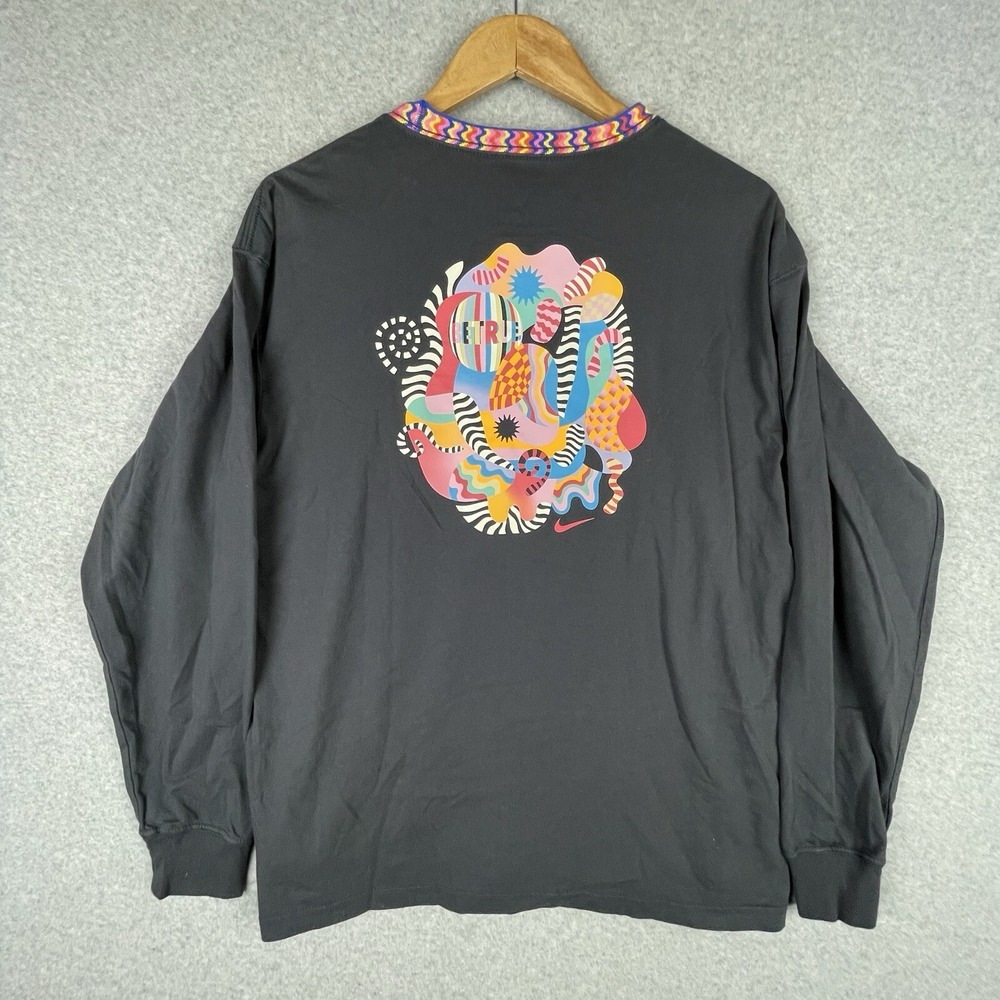 Nike Pride Shirt Men Medium Be True Long Sleeve Colorful LGBTQ Center Swoosh